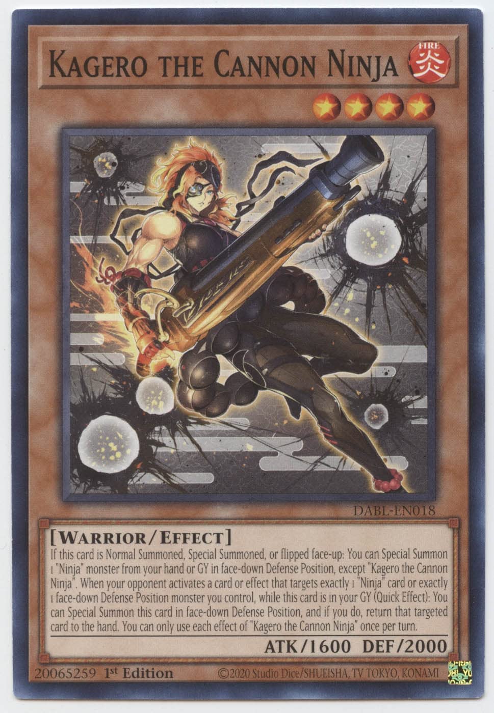 Amazon.com: Yu-Gi-Oh! Kagero The Cannon Ninja - DABL-EN018